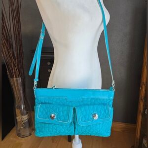 Vera Bradley Turquoise Quilted Crossbody Bag